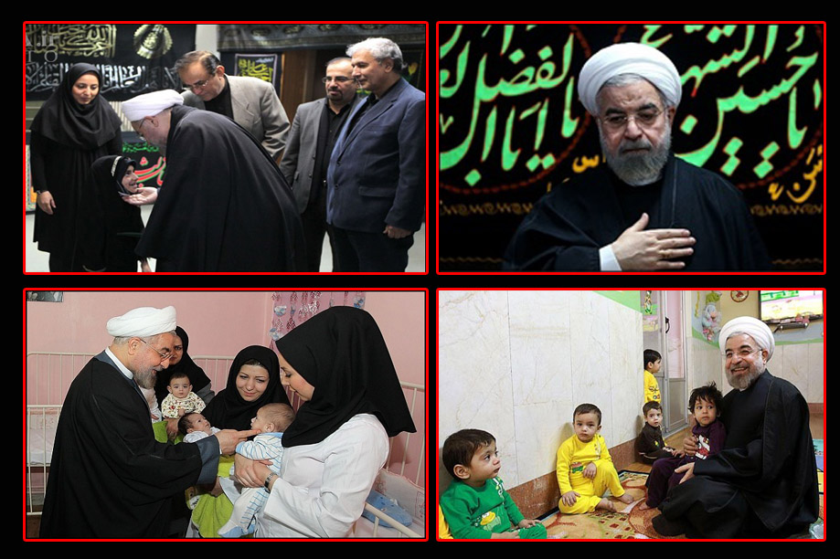روحانی با عزاداری نوباوگان سیاهپوش و خیرین شیرخوارگاه آمنه همراه شد