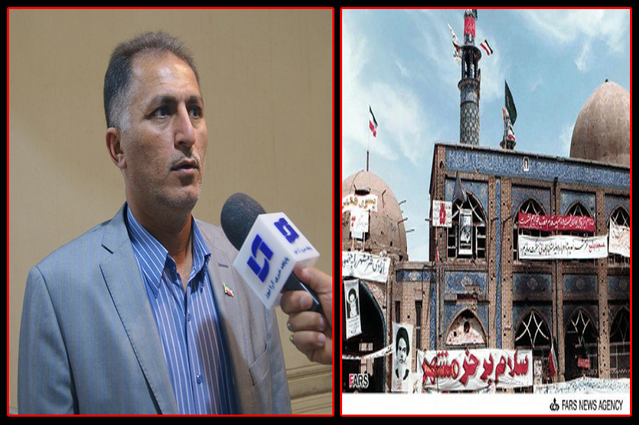 زیباسازی محوطه ی روبه روی مسجد جامع خرمشهر در حال انجام است