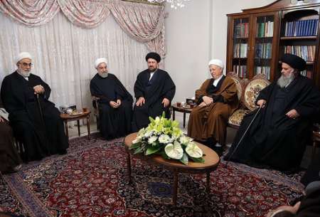 مسوولان و مقامات بلند پایه کشور به منزل رییس جمهوری رفتند