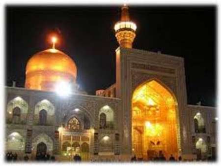 حرم مطهر رضوی در شب شهادت حضرت فاطمه(س) به سوگ نشست