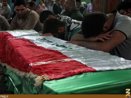 پیکر مطهر شهید مدافع حرم سیدجاسم نوری وارد اهواز شد