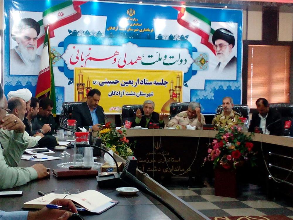 فرماندار دشت آزادگان: باید برای سربلندی نظام و انقلاب تلاش مضاعف کرد 