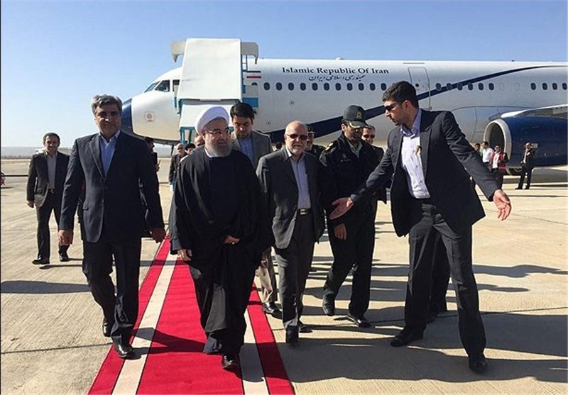 رئیس‌جمهور وارد عسلویه شد 