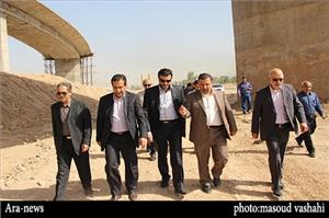 گزارش تصویری/بازدید میدانی معاون عمرانی استاندار ازعملیات اجرایی پل نهم،کلانشهر اهواز