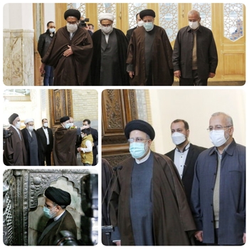 امروز  ۹دی/سیزدهمین سفر رئیس جمهور به استان قم&zwnj;&zwnj;/دقایقی پیش حجت الاسلام والمسلمین رئیسی رئیس جمهور و هیات همراه ،برخی ورزا وارد استان  قم  شدند و  در شهر مقدس قم در حرم مطهر  کریمه اهل بیت(س) مورد استقبال استاندار، تولیت مسجد جمکران قرار گرفت/وزرای صعنت  معدن و تجارت،راه شهرسازی ،میراث فرهنگی و گردشگری ،جهاد کشاورزی،نیرو،فرهنگ و ارشاد اسلامی،بهداشت ودرمان،وزارت اقتصاد و دارایی دراین سفر رئیس جمهور را  همراهی می کنند و  به صورت جداگانه بازدیدهای  از طرح های مختلف در شهرستانهای استان قم  خواهندکرد/مخبر اول رئیس جمهور  و معاون اجرایی رئیس جمهور و  وحیدی وزیر کشور رئیس جمهور را همراهی می&zwnj;کنند. /دیدار با اقشار مختلف مردم،مراجع تقلید و علما،بازدید از تعدادی از طرح های عمرانی  و اقتصادی   و حضور در جلسه شورای اداری استان از اهم سفر  دو روزه  رئیس جمهور و هیات همراه  به استان قم  است