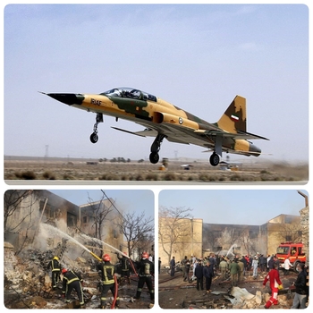 سقوط هواپیمای جنگنده در تبریز/ ۲ خلبان جنگنده شهید شدند/ خلبان با رشادت &zwnj;از یک فاجعه بزرگ جلوگیری کرد