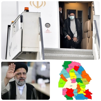 دقایقی پیش حجت الاسلام والمسلمین رئیسی رئیس جمهور و هیات همراه و برخی وزرا برای پیگیری مصوبات سفر  قبلی به استان خوزستان است