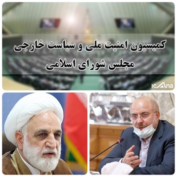 فردا یکشنبه ۱۶ آبان حضور اژه ای رئیس قوه قضائیه به کمیسیون امنیت ملی و سیاست خارجی مجلس/اعضای کمیسیون امنیت جلسات  جداگانه با رئیس قوه قضائیه و قالیباف رئیس مجلس  برگزاری &zwnj;می شود./  دوشنبه ۱۷آبان بررسی قانون نظام وظیفه با حضور مسئولان در کمیته دفاعی تشکیل جلسه خواهد داشت