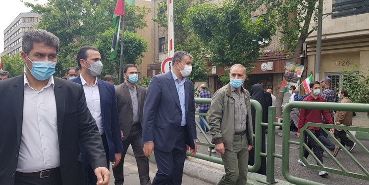 حضور رئیس سازمان انرژی اتمی در راهپیمایی روز قدس در تهران +عکس حضور رئیس سازمان انرژی اتمی در راهپیمایی روز قدس در تهران +عکس