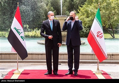 امیرعبداللهیان وزیر امور خارجه و عثمان الغانمی وزیر کشور عراق