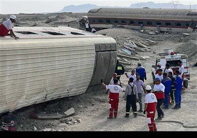 خروج قطار مسافربری از ریل در طبس