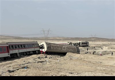 خروج قطار مسافربری از ریل در طبس