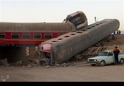خروج قطار مسافربری از ریل در طبس