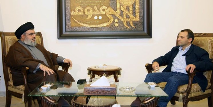 باسیل در دیدار با نصرالله: حزب الله قادر به استخراج منابع دریایی لبنان است