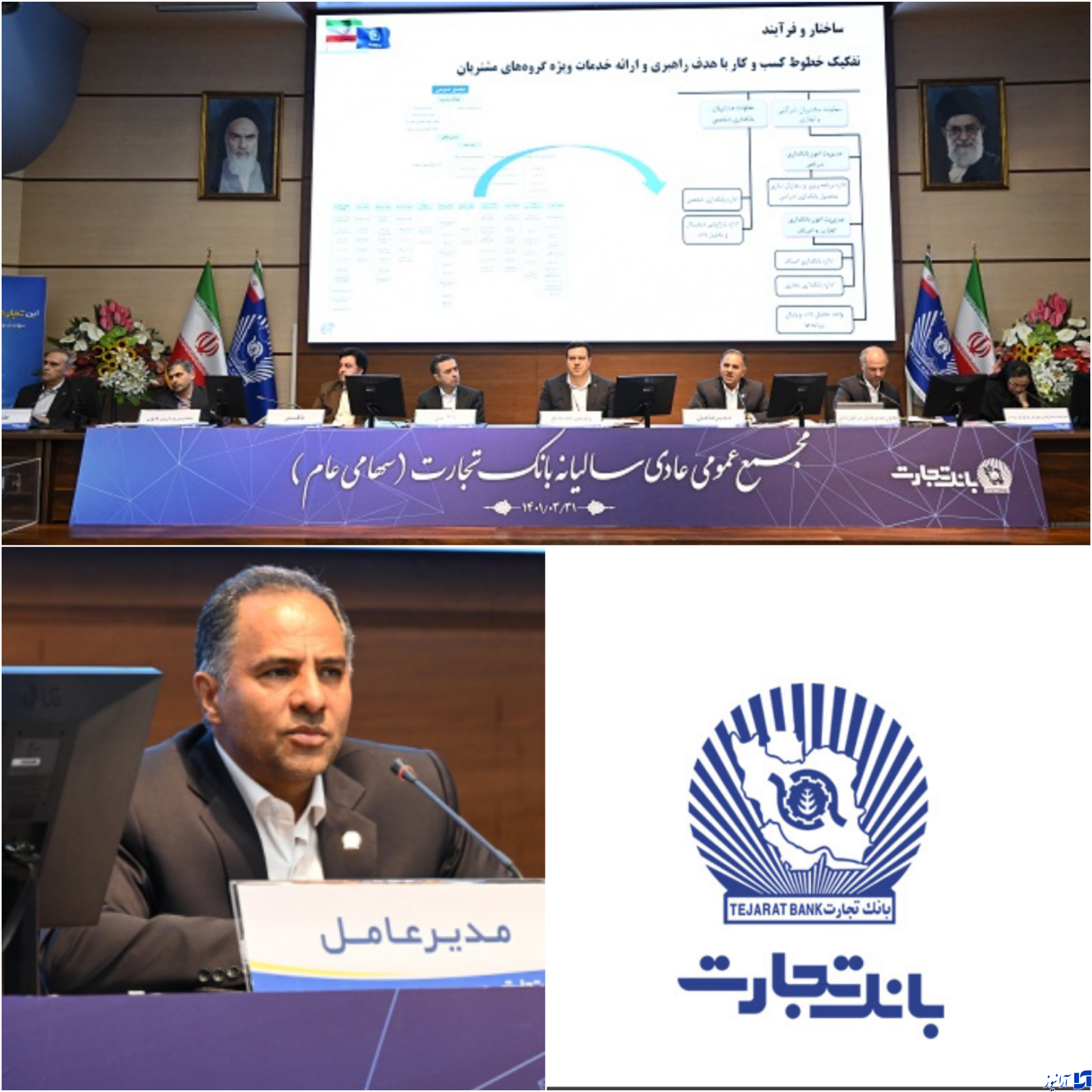 مهر تایید سهامداران بر صورت های مالی بانک تجارت سال ۱۴۰۰/ گام&zwnj;&zwnj;بزرگ از رشد ۸۰ درصدی بانک تجارت نسبت به سال ۹۹