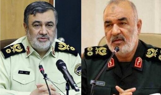 پیام فرمانده کل سپاه به فرمانده کل انتظامی ایران پیام فرمانده کل سپاه به فرمانده کل انتظامی ایران