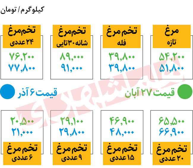 قیمت تخم‌مرغ همچنان در حال کاهش/ یک شانه تخم مرغ چند؟