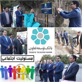 بانک توسعه تعاون پیشگام در انجام مسوولیت های اجتماعی/کاشت 50 اصله نهال به دست مدیر عامل و مدیران بانک توسعه تعاون