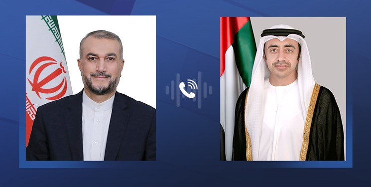 گفتوگوی تلفنی امیرعبداللهیان و وزیر خارجه امارات گفتوگوی تلفنی امیرعبداللهیان و وزیر خارجه امارات