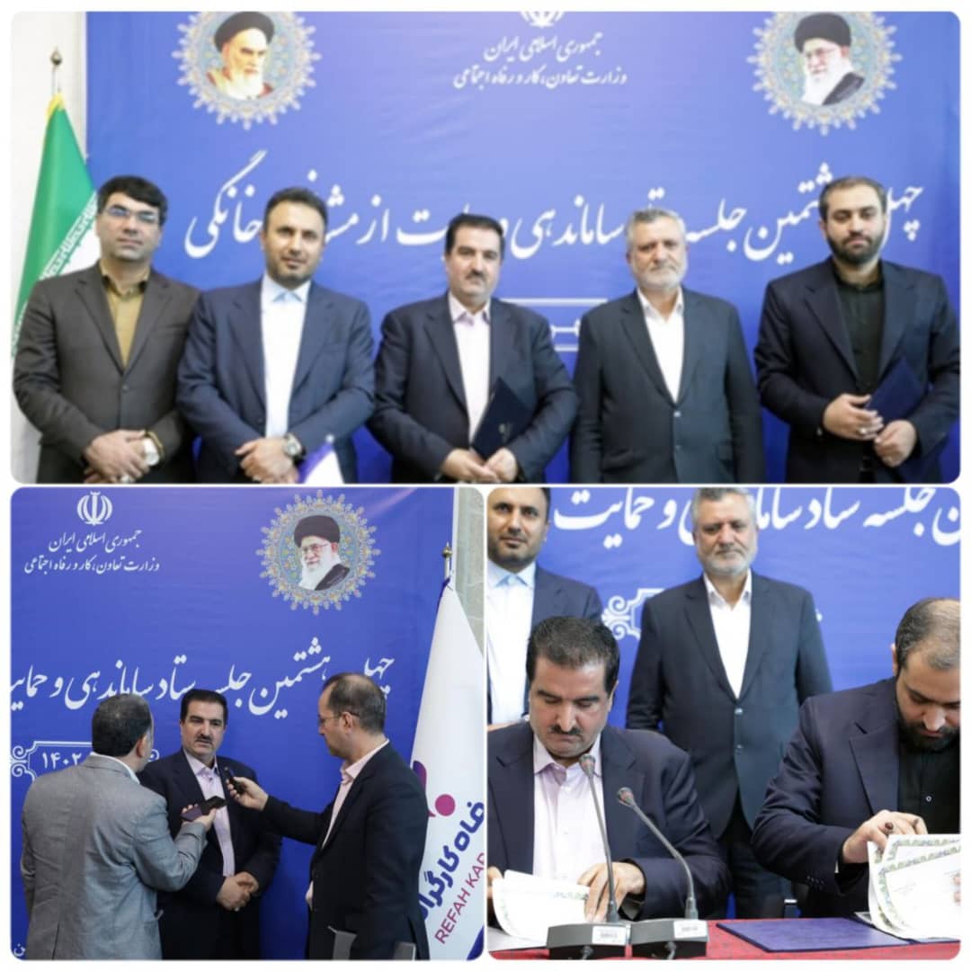 بانک رفاه کارگران برای ساماندهی برای خانگی مشاغل با وزارت تعاون کار رفاه اجتماعی تفاهم نامه همکاری امضا کردند