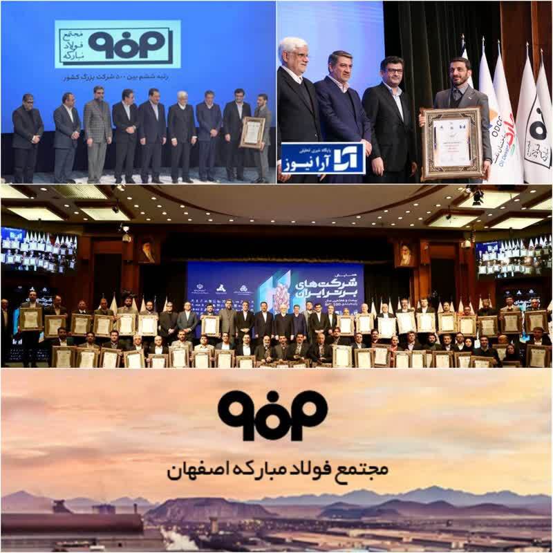 فولادمبارکه دومین شرکت برتر ایران در زمینه سودآوری، ارزش افزوده و ارزش بازار شد/ رسیدن به رتبه ششمین شرکت برتر ایران با صعود ۲ پله‌ای نسبت به سال قبل