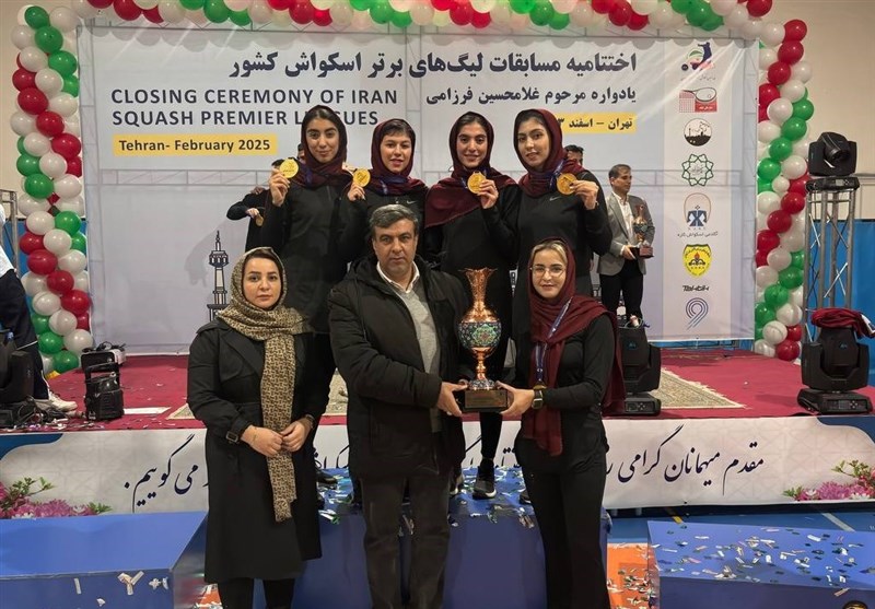 هت‌تریک قهرمانی الماس کویر حدید یزد در لیگ برتر اسکواش