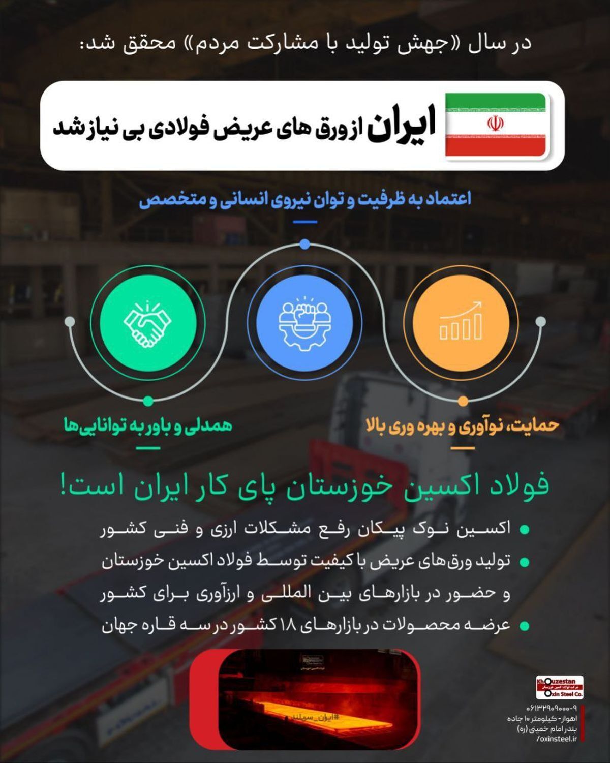 تولید ورقهای عریض فولادی در شرکت فولاد اکسین خوزستان تولید ورقهای عریض فولادی در شرکت فولاد اکسین خوزستان
