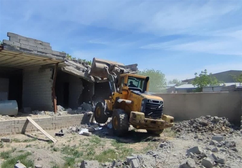 تخریب ۹ ویلا در عباس‌آباد مازندران
