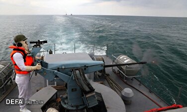 تیراندازی شناور‌های ایران و روسیه به سمت اهداف دریایی