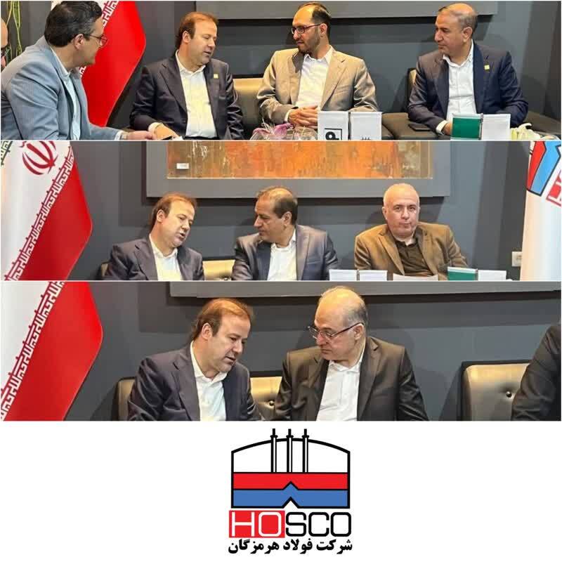 دیدارهای جداگانه مدیر عامل فولاد هرمزگان در حاشیه نمایشگاه فولاد کیش