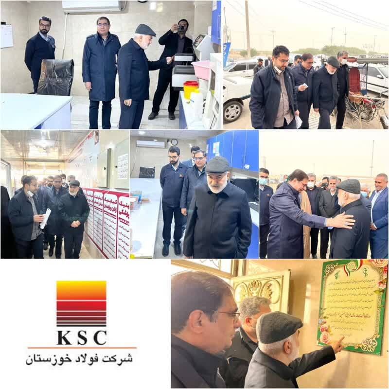 بازدید استاندار خوزستان از درمانگاه فولاد خوزستان در منطقه محروم عین دو