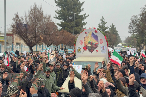 مردم قوچان در تشییع شهید مدافع وطن فریاد انتقام سر دادند