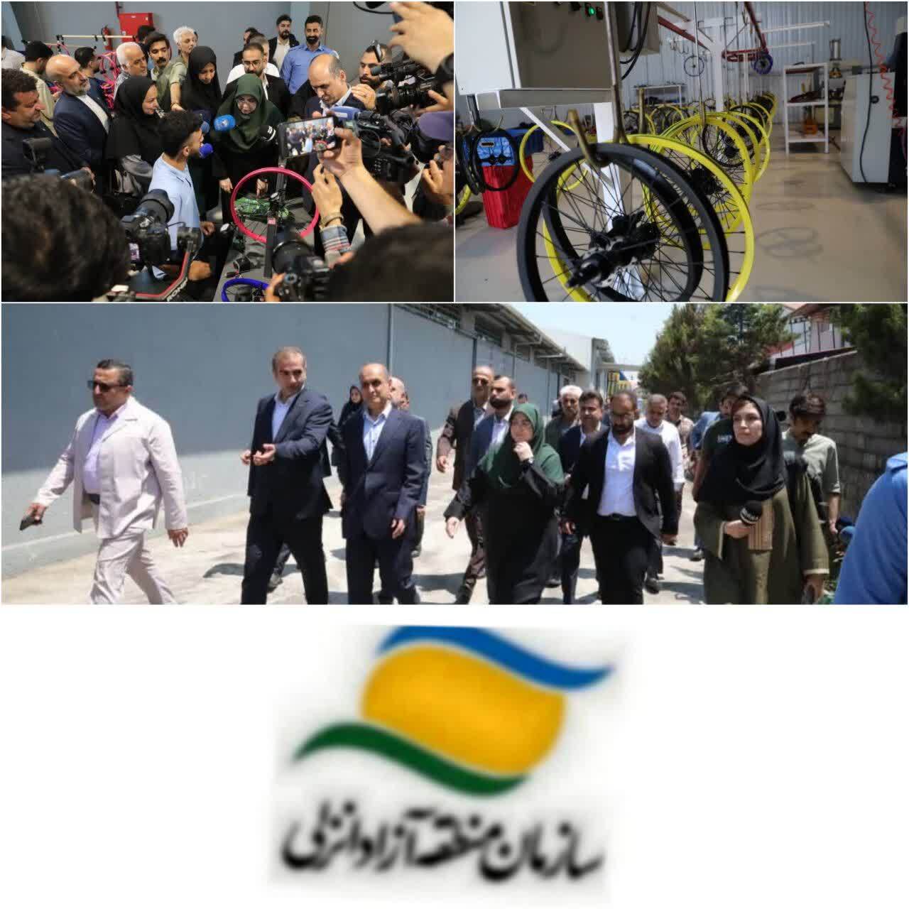 سخنگوی دولت از كارخانه تولیدی دوچرخه بازدید كرد