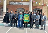 استقبال دانش‌آموزان بیرجندی از خادمان حرم امام رضا(ع)