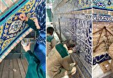 بازگشت شکوه و زیبایی به قلب حرم رضوی/ مرمت ایوان عباسی‌