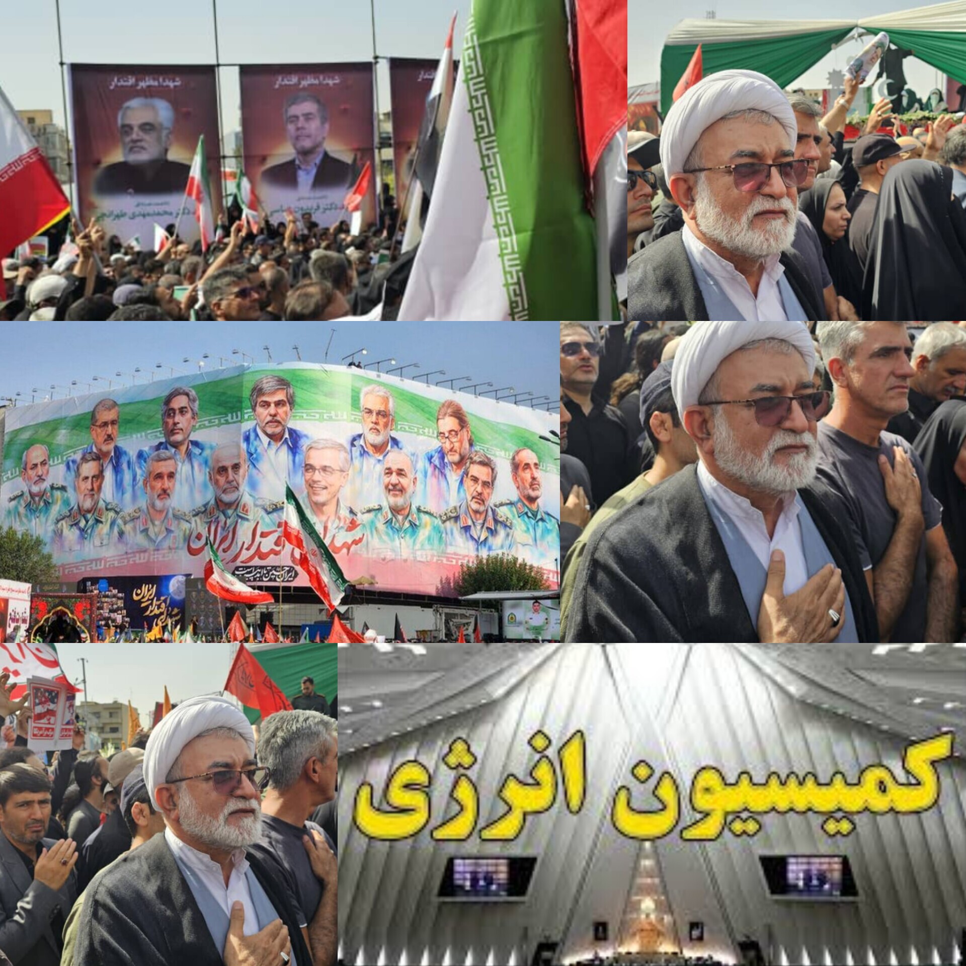 حضور دکتر موسی احمدی در مراسم تشییع قهرمانان ملی و سربازان وطن