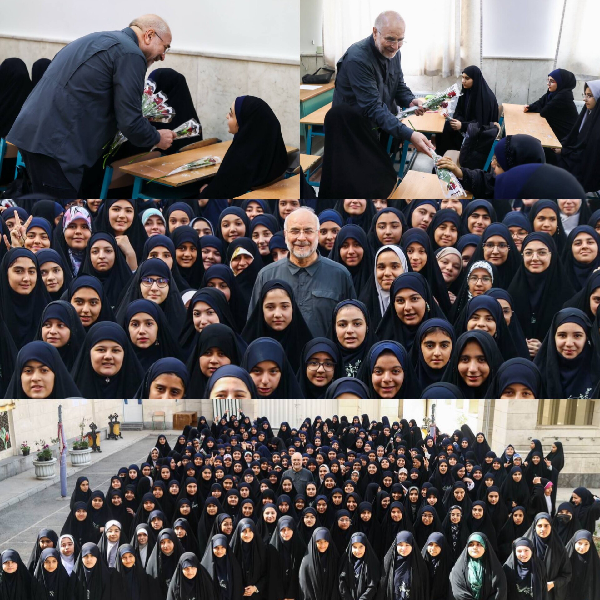 حضور رئیس مجلس در مدرسه دخترانه فاطمیون تهران 