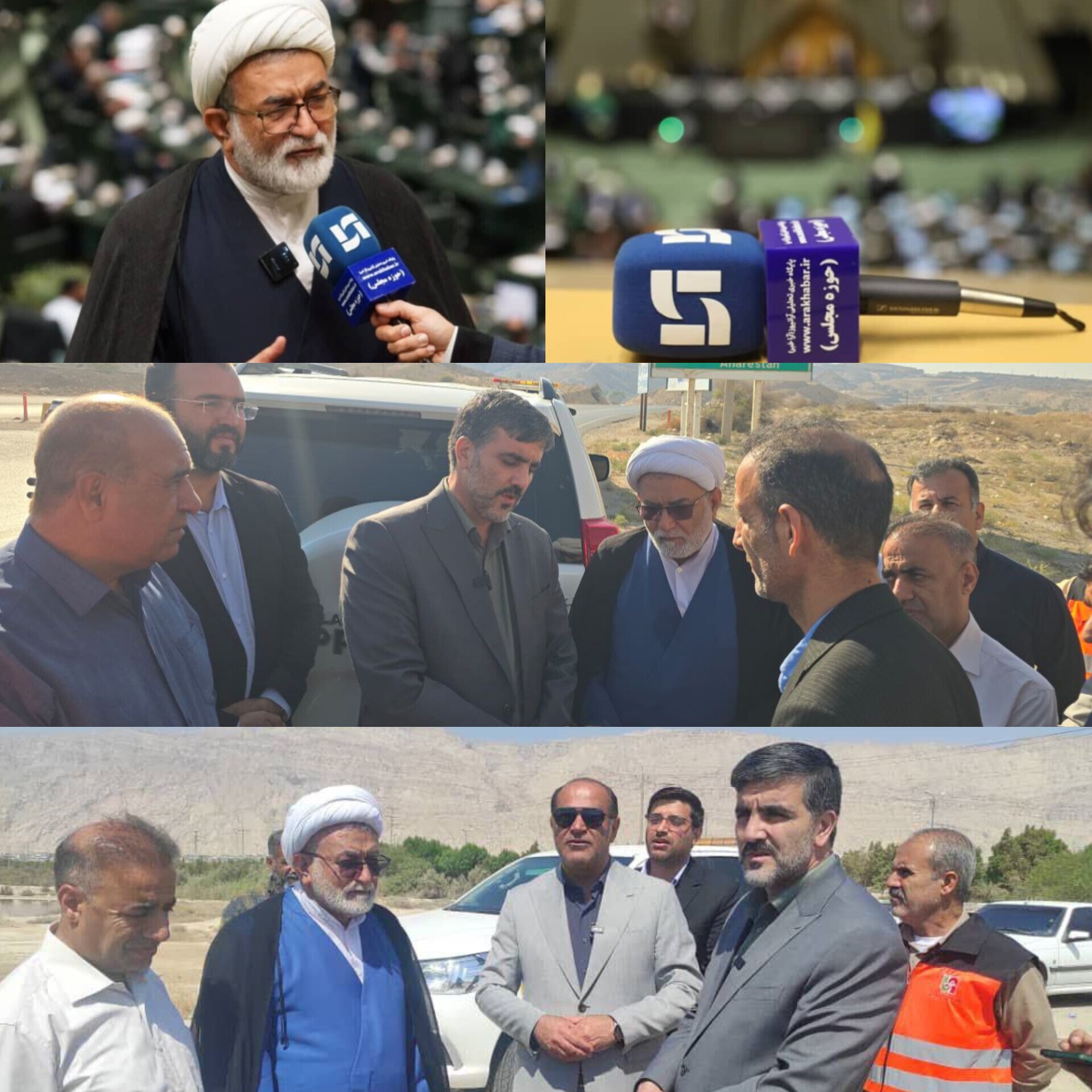 بازدید موسی احمدی نماینده مردم جنوب استان بوشهر و معاون وزیر و رئیس راهداری کشور از سه محور ارتباطی عسلویه