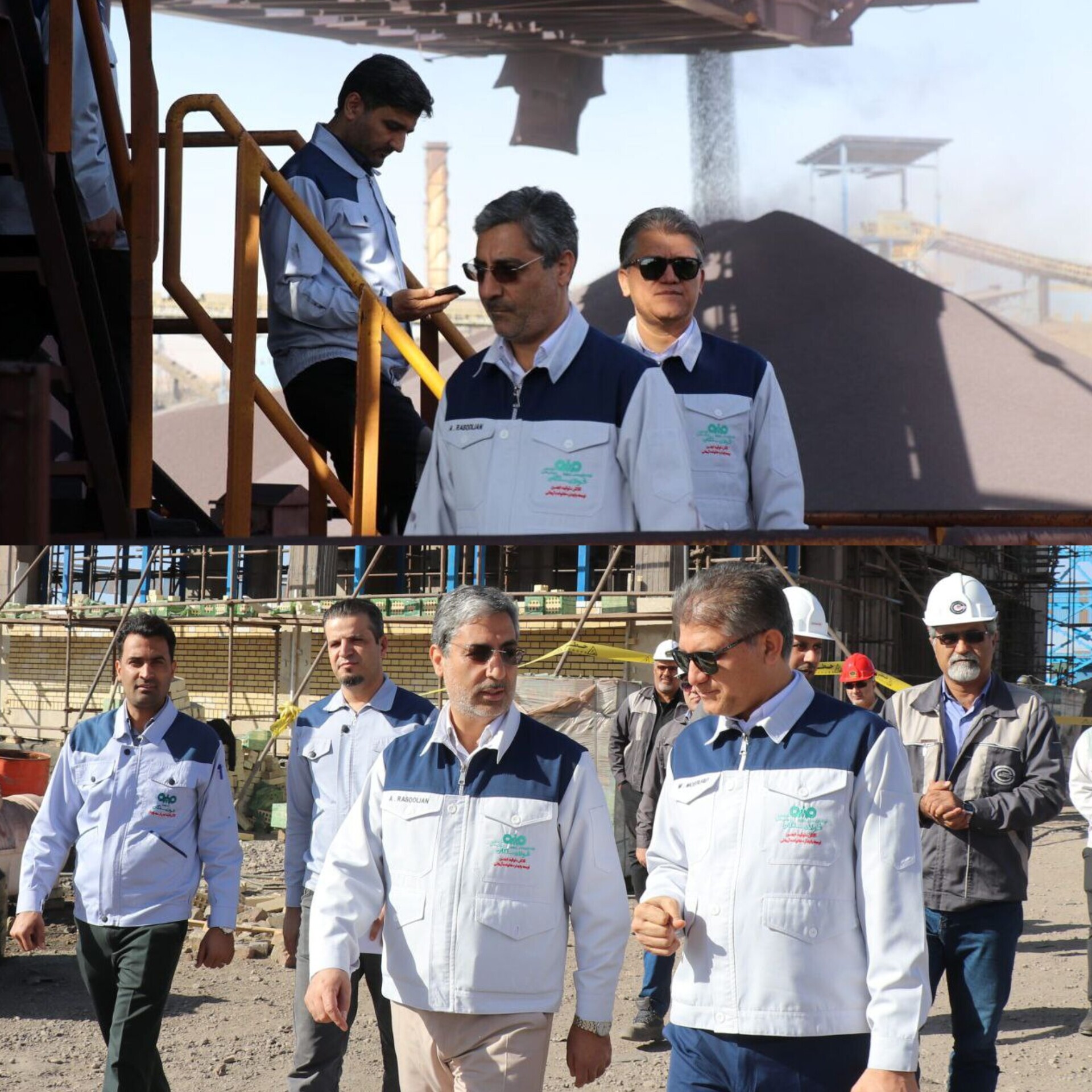 علی رسولیان، مدیرعامل فولاد سنگان همراه با تنی چند از معاونین و مدیران این شرکت از پروژه های توسعه ای بازدید کرد