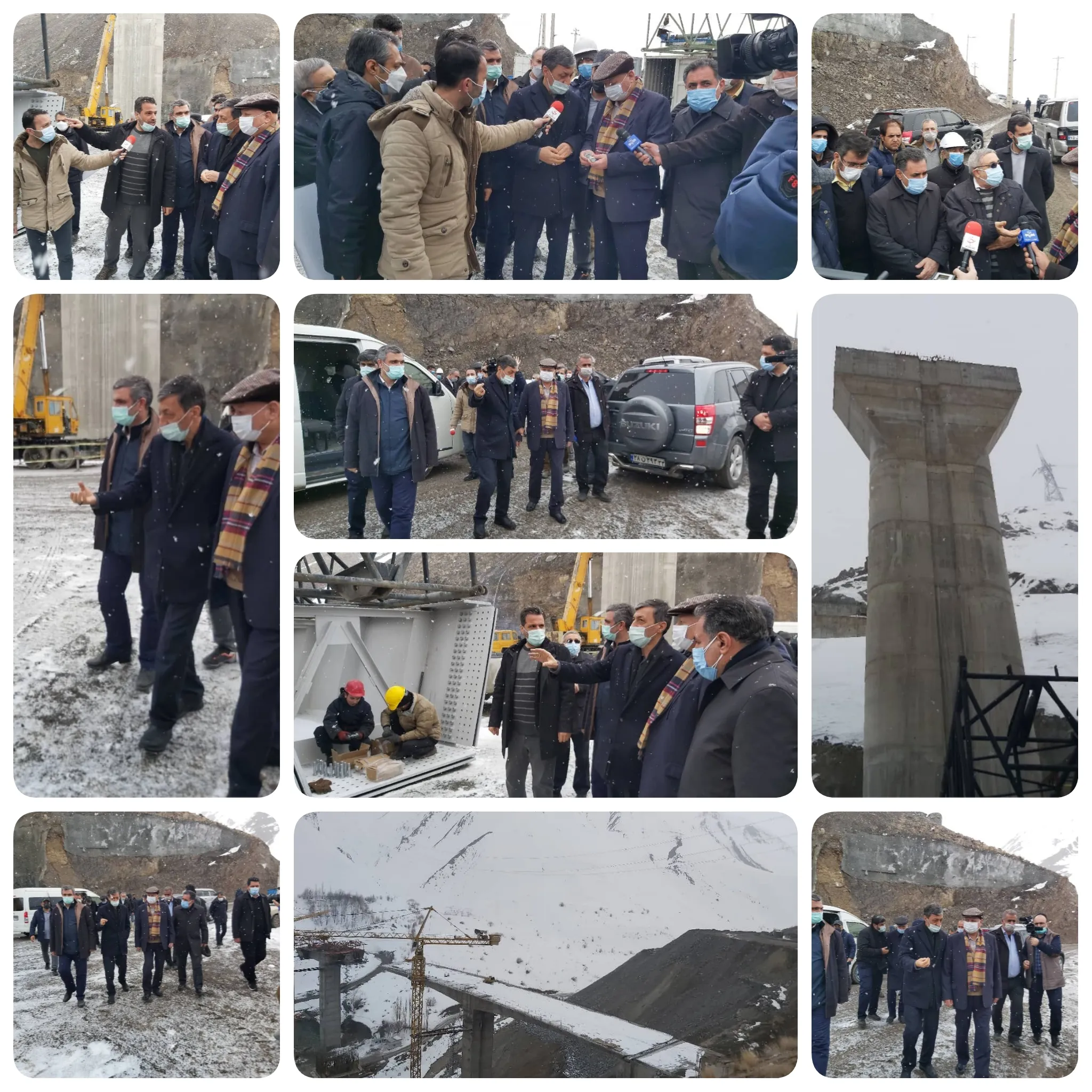 خادمی مدیر جهادی در بازدید میدانی از آزاد راه تهران _شمال /شمارش معکوس برای یک ابر پروژه وزارت راه و شهرسازی/امروز و دقایقی پیش در قلب آزاد راه تهران _شمال خادمی معاون وزیر راه و شهرسازی مدیرعامل شرکت مادر تخصصی ساخت و توسعه زیر بناهای حمل ونقل کشور میزبان مرتضوی معاون اجرایی رئیس جمهور،میر کاظمی رئیس سازمان برنامه کشور و فتاح رئیس بنیاد مستضعفان در منطقه ۲ آزاد راه تهران _شمال در بازدید میدانی از آخرین وضعیت پیشرفت پروژه، وبا حضور در جلسه کارگاهی شرکت کردند