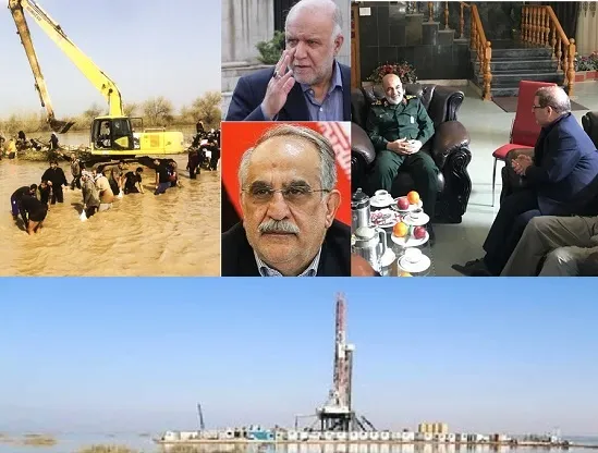 دیدار خلیلی معاون مدیرعامل شرکت ملی نفت ایران با سردار سلامی جانشین فرمانده کل سپاه و بازدید سرزده از این تلاشگران وزارت نفت در خوزستان از خدمات رسانی، مردم سیل زده خوزستان قابل تقدیر و تشکر است/بازدید خلیلی از سیل زدگان منطقه عین دو، دشتآزادگان و حمیدیه به نمایندگی از وزارت نفت و با تمامی امکانات در مناطق سیل زده مستقر شده اند تا رفع کامل سیل وزارت نفت در کنار مردم خوزستان خواهد ماند/ تمامی وعده های وزارت نفت عملی خواهد شد